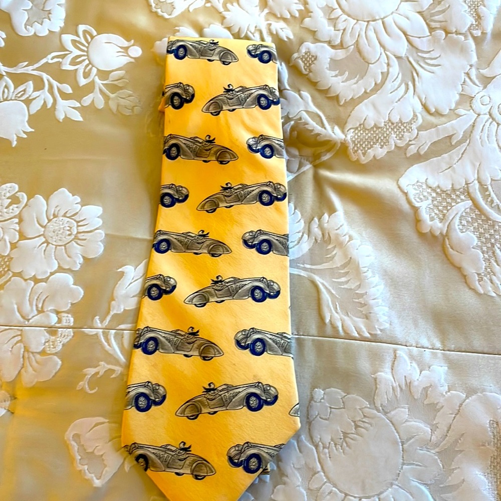 Ralph Lauren polo tie with Vintage cars